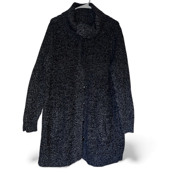 Old Navy Women’s Gray Lambswool Blend Snap Button Sweater Cardigan Sz-XL - Picture 1 of 10